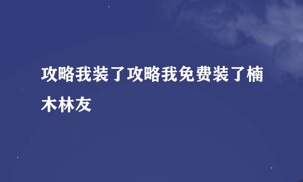 攻略我装了攻略我免费装了楠木林友