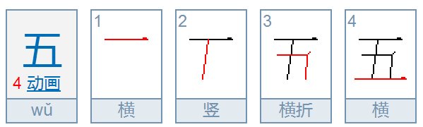 五笔画顺序