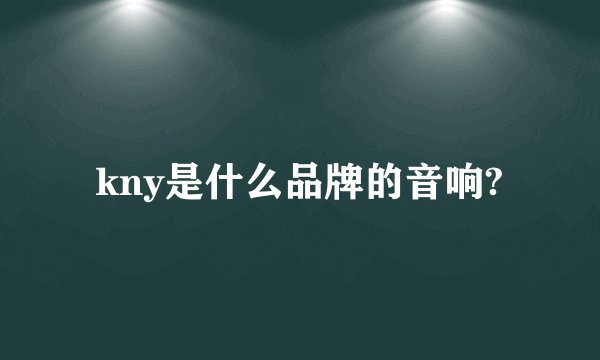 kny是什么品牌的音响?