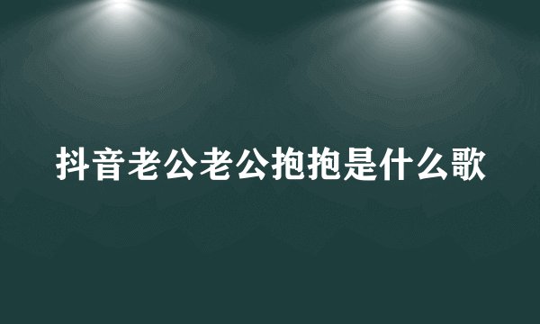 抖音老公老公抱抱是什么歌