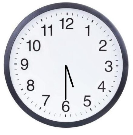 镜子里看到的钟面上的时间是几点整?