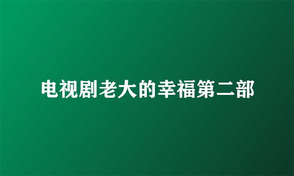 电视剧老大的幸福第二部