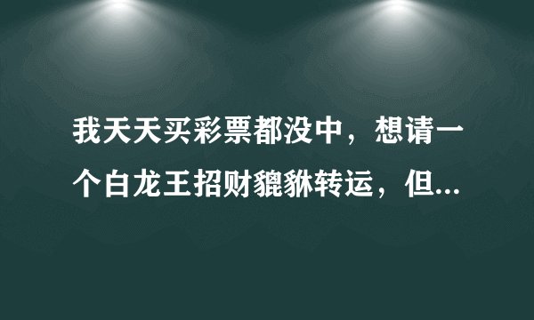 我天天买彩票都没中，想请一个白龙王招财貔貅转运，但不知怎样辨别真假？向高人请教一下