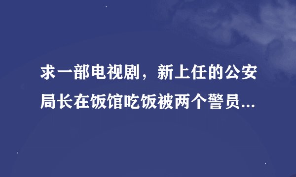 求一部电视剧，新上任的公安局长在饭馆吃饭被两个警员铐住，是什么电视剧