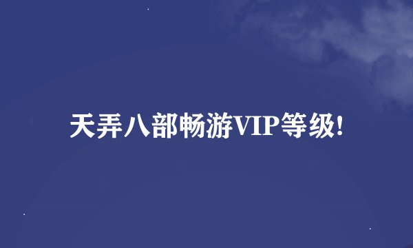 天弄八部畅游VIP等级!