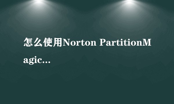 怎么使用Norton PartitionMagic V8.0