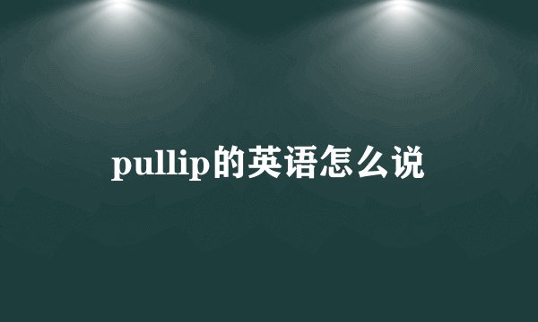 pullip的英语怎么说