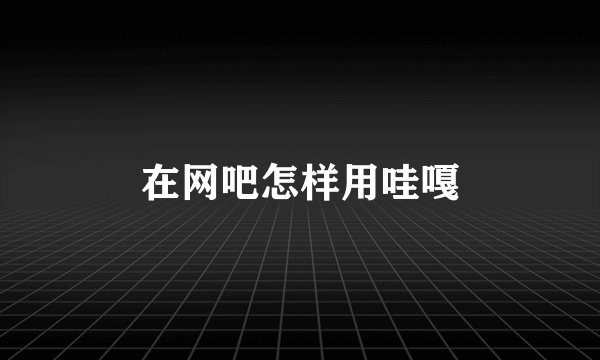 在网吧怎样用哇嘎