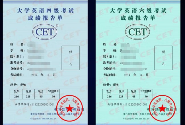 英语四级的准考证号是什么？