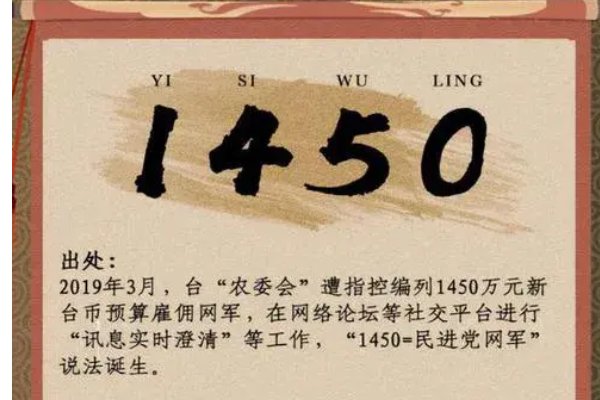 抖音上说的1450什么意思