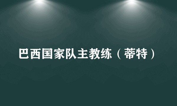 巴西国家队主教练（蒂特）