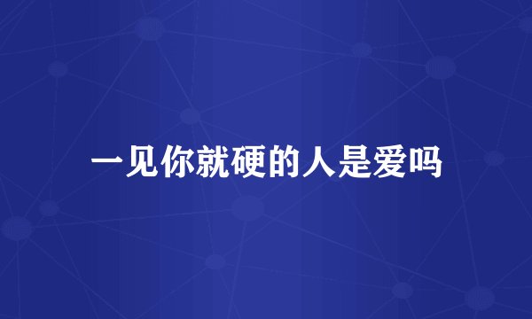 一见你就硬的人是爱吗