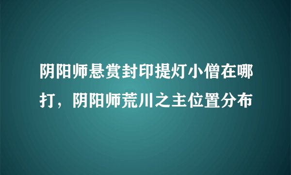 阴阳师悬赏封印提灯小僧在哪打，阴阳师荒川之主位置分布