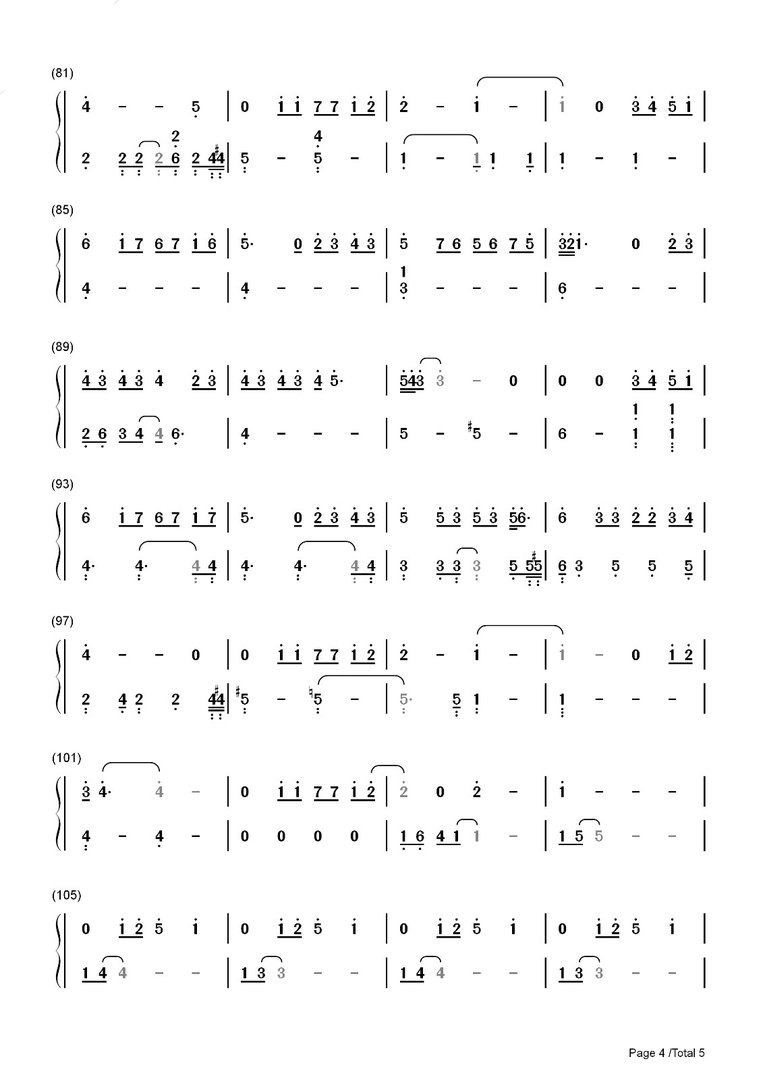 求林俊杰《她说》钢琴简谱…速度!