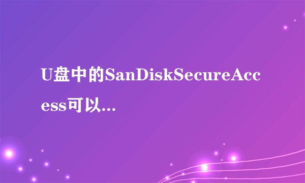 U盘中的SanDiskSecureAccess可以删除么？删除后影响U盘的使用么？