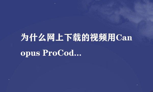 为什么网上下载的视频用Canopus ProCoder 2不能完全转换格式？有其他软件可以转换吗？