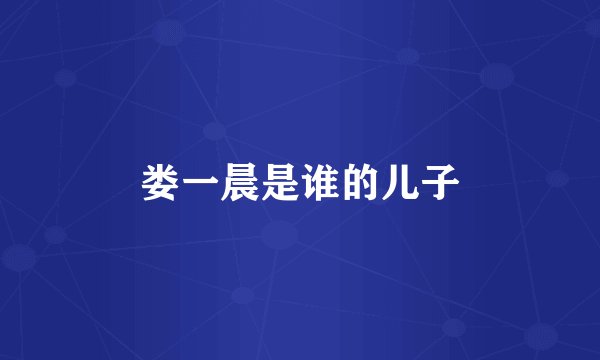 娄一晨是谁的儿子