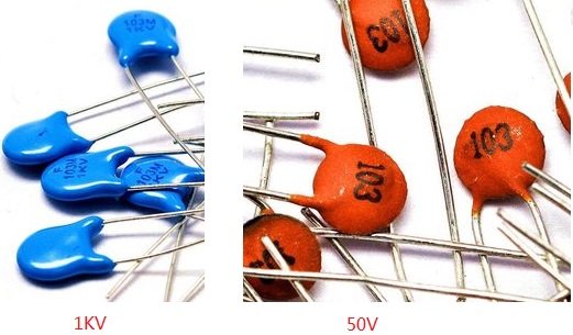 瓷片电容103标称容量与额定工作电压