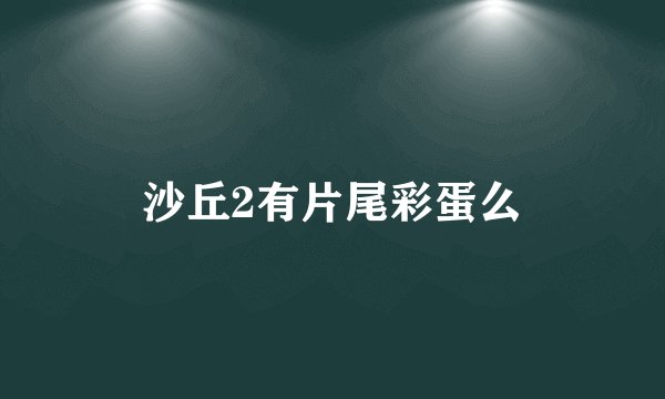 沙丘2有片尾彩蛋么