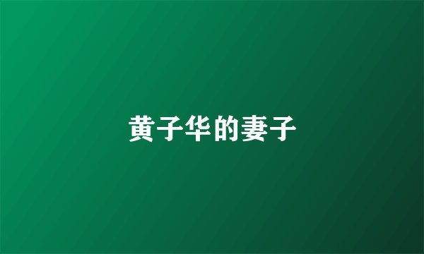 黄子华的妻子