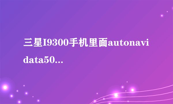 三星I9300手机里面autonavidata50什么意思
