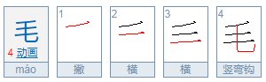 毛的部首是什么