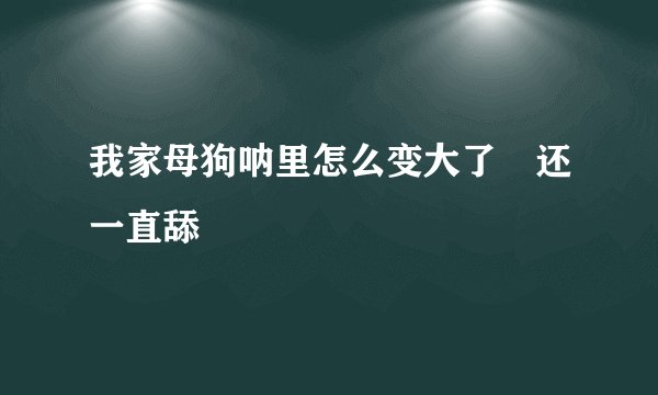 我家母狗呐里怎么变大了 还一直舔