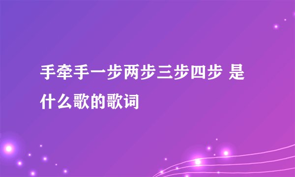 手牵手一步两步三步四步 是什么歌的歌词