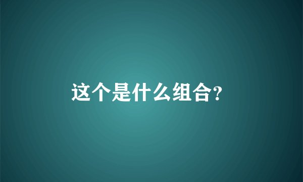 这个是什么组合？