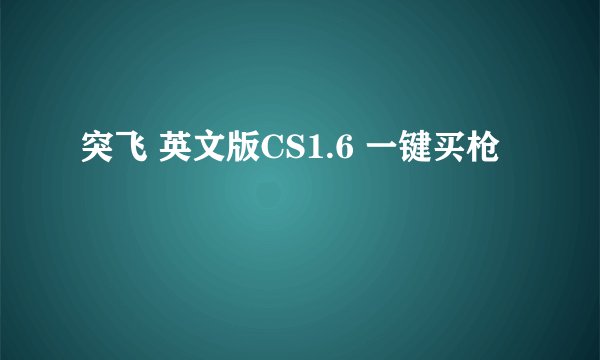 突飞 英文版CS1.6 一键买枪