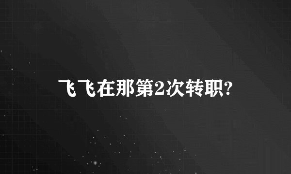 飞飞在那第2次转职?