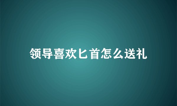 领导喜欢匕首怎么送礼