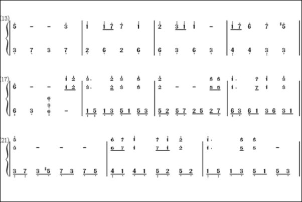 天空之城、小提琴谱