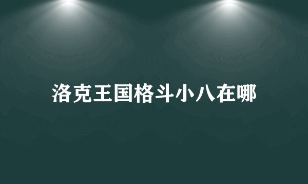 洛克王国格斗小八在哪