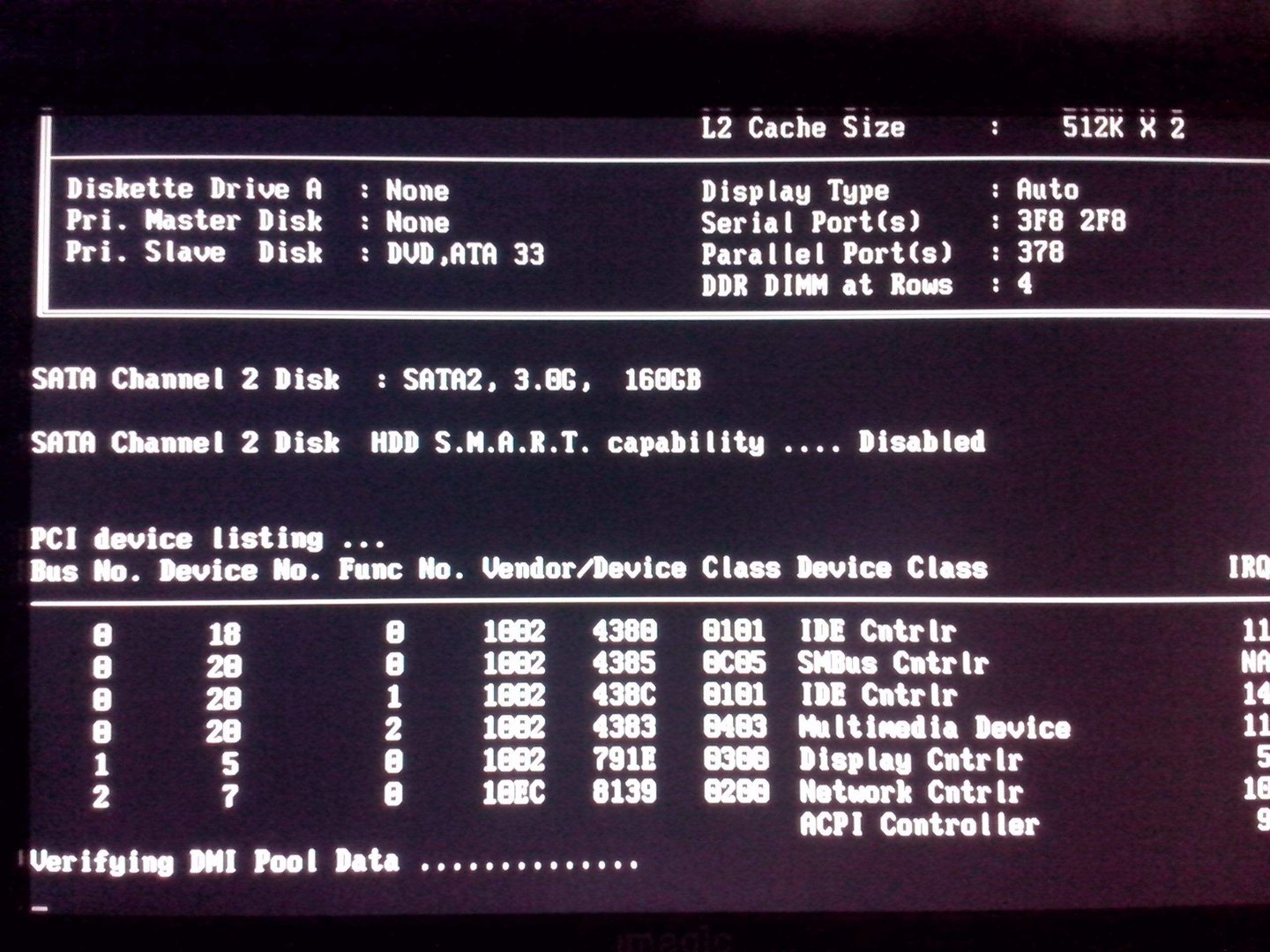 verifying DMI Pool Data是什么意思？