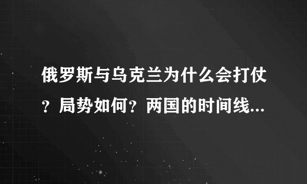 俄罗斯与乌克兰为什么会打仗？局势如何？两国的时间线我整理出来了