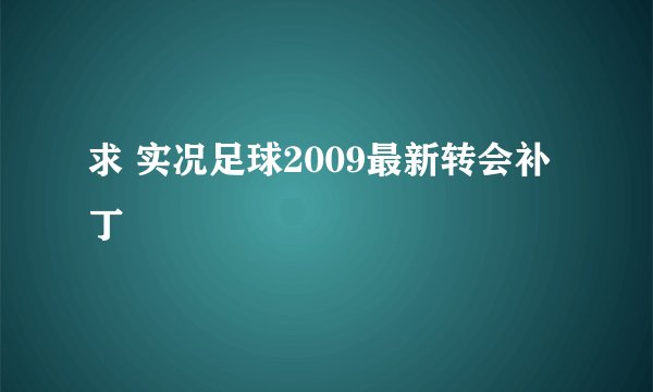 求 实况足球2009最新转会补丁