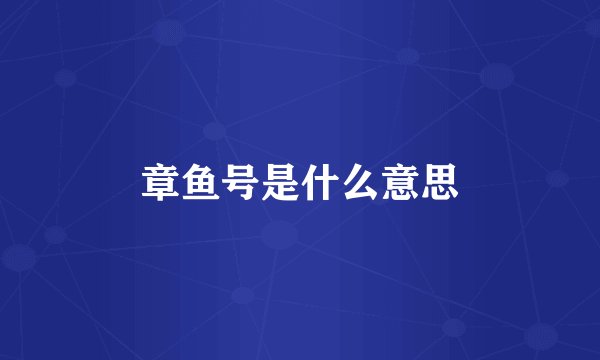 章鱼号是什么意思