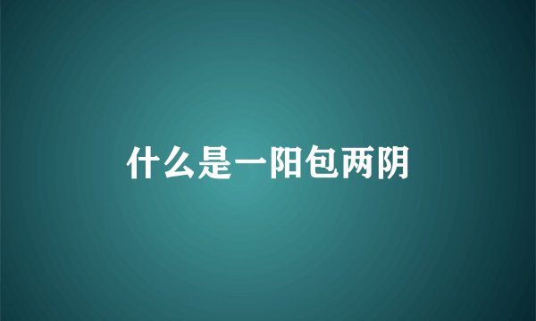 什么是一阳包两阴