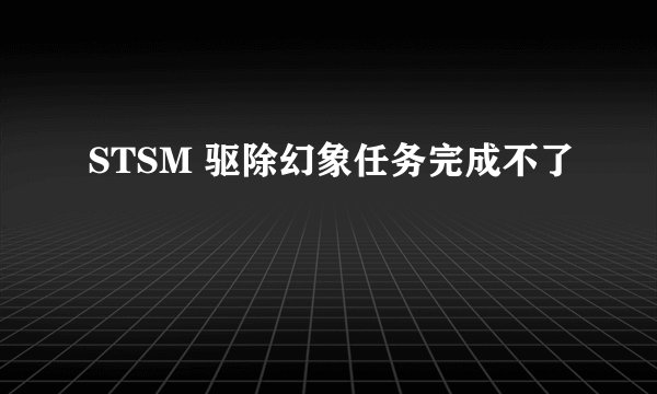 STSM 驱除幻象任务完成不了