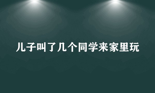 儿子叫了几个同学来家里玩