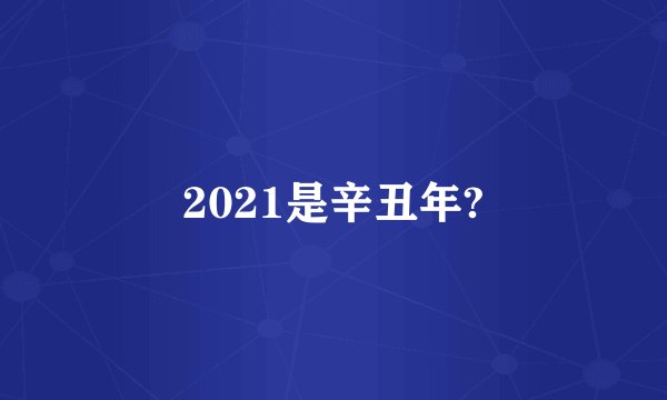 2021是辛丑年?
