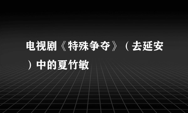 电视剧《特殊争夺》（去延安）中的夏竹敏