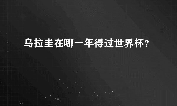 乌拉圭在哪一年得过世界杯？
