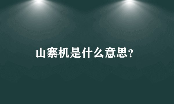 山寨机是什么意思？