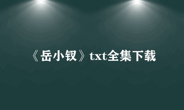 《岳小钗》txt全集下载