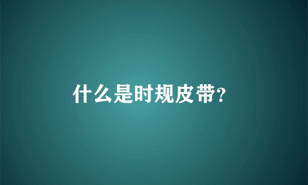 什么是时规皮带？