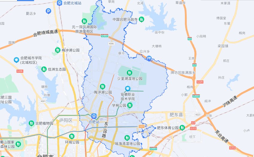 瑶海区范围地图