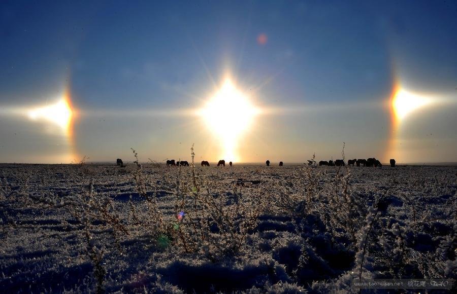 漠河上空出现三个太阳，这一种什么现象？