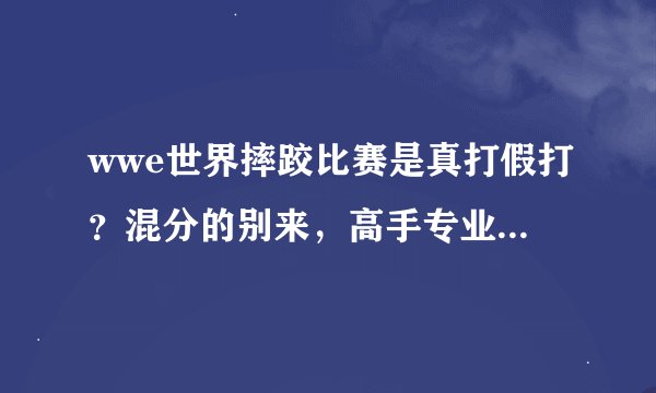 wwe世界摔跤比赛是真打假打？混分的别来，高手专业的进，急急急!